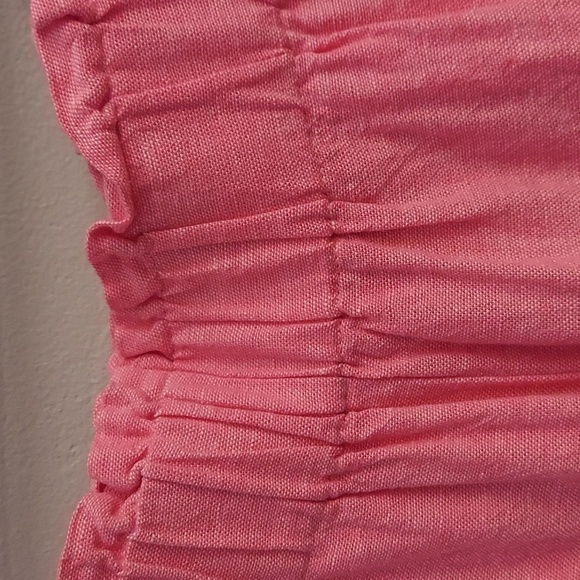 JONES NEW YORK Pink Plus Size Pull On Chambray Linen Capri Pants - Picture 4 of 11